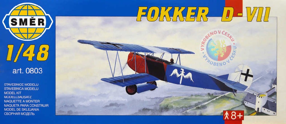 Fotografie Model Fokker D-VII 15,2x19,3cm v krabici 31x13,5x3,5cm
