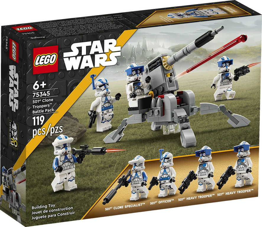 Fotografie LEGO STAR WARS Bitevní balíček klonovaných vojáků 75345 STAVEBNICE