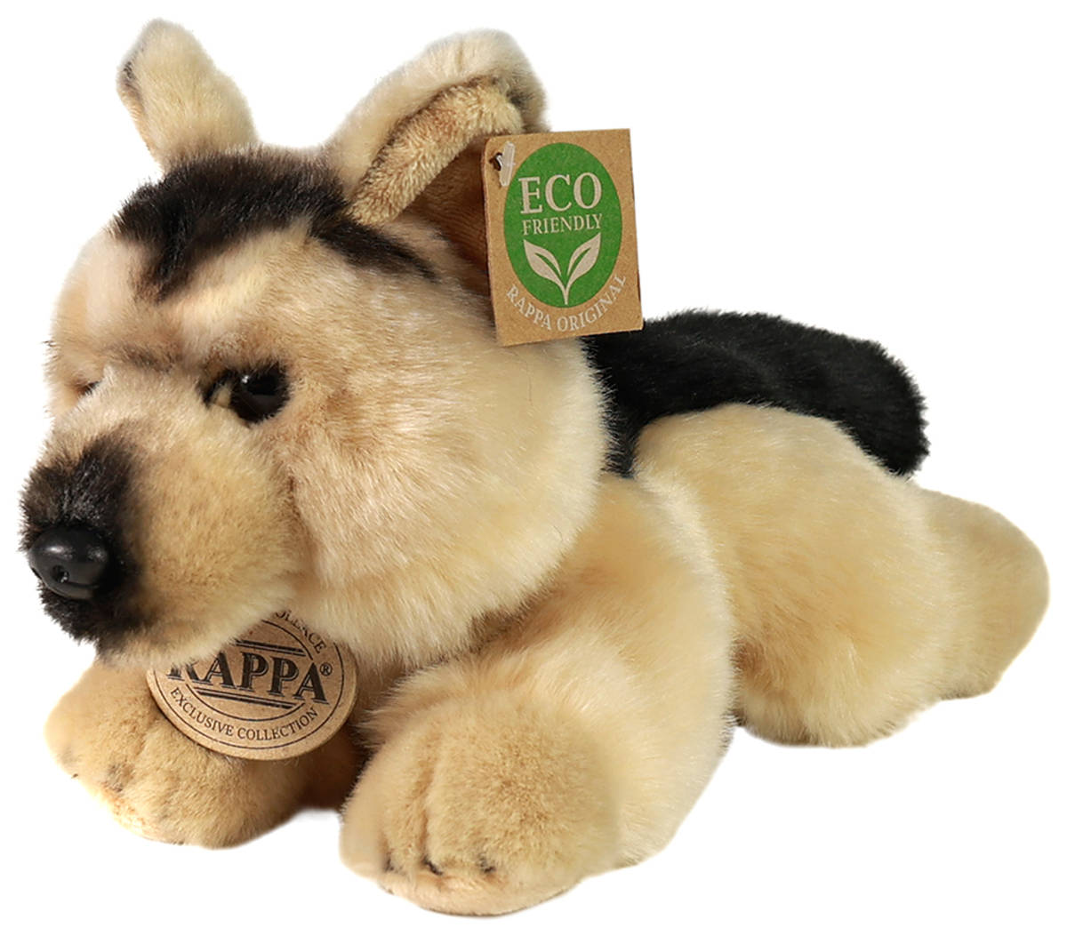 PLYŠ Pes německý ovčák ležící 20cm štěně Eco-Friendly *PLYŠOVÉ HRAČKY