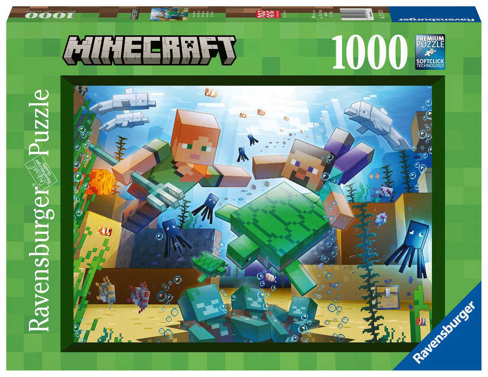 RAVENSBURGER Puzzle Minecraft 1000 dílků 70x50cm skládačka