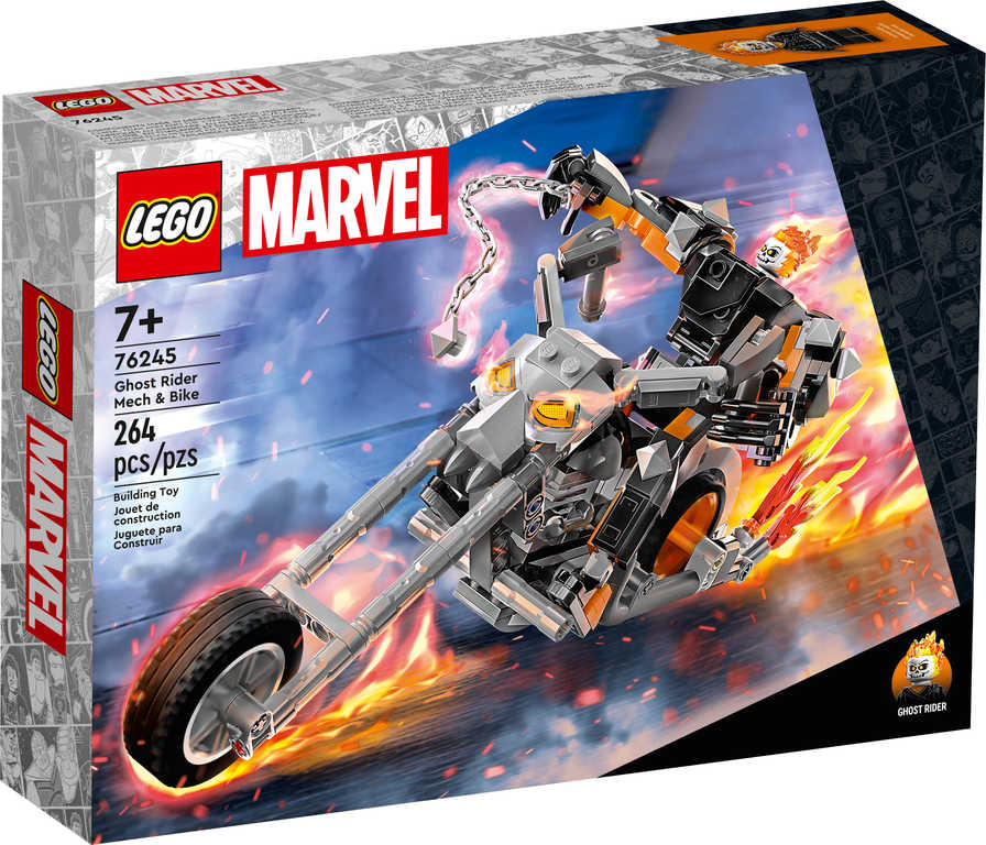 Fotografie LEGO MARVEL Robotický oblek a motorka Ghost Ridera 76245 STAVEBNICE