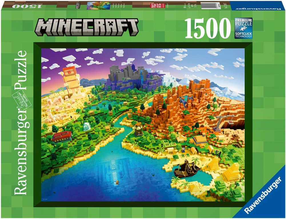 Fotografie RAVENSBURGER Puzzle Minecraft 1500 dílků 80x60cm foto skládačka