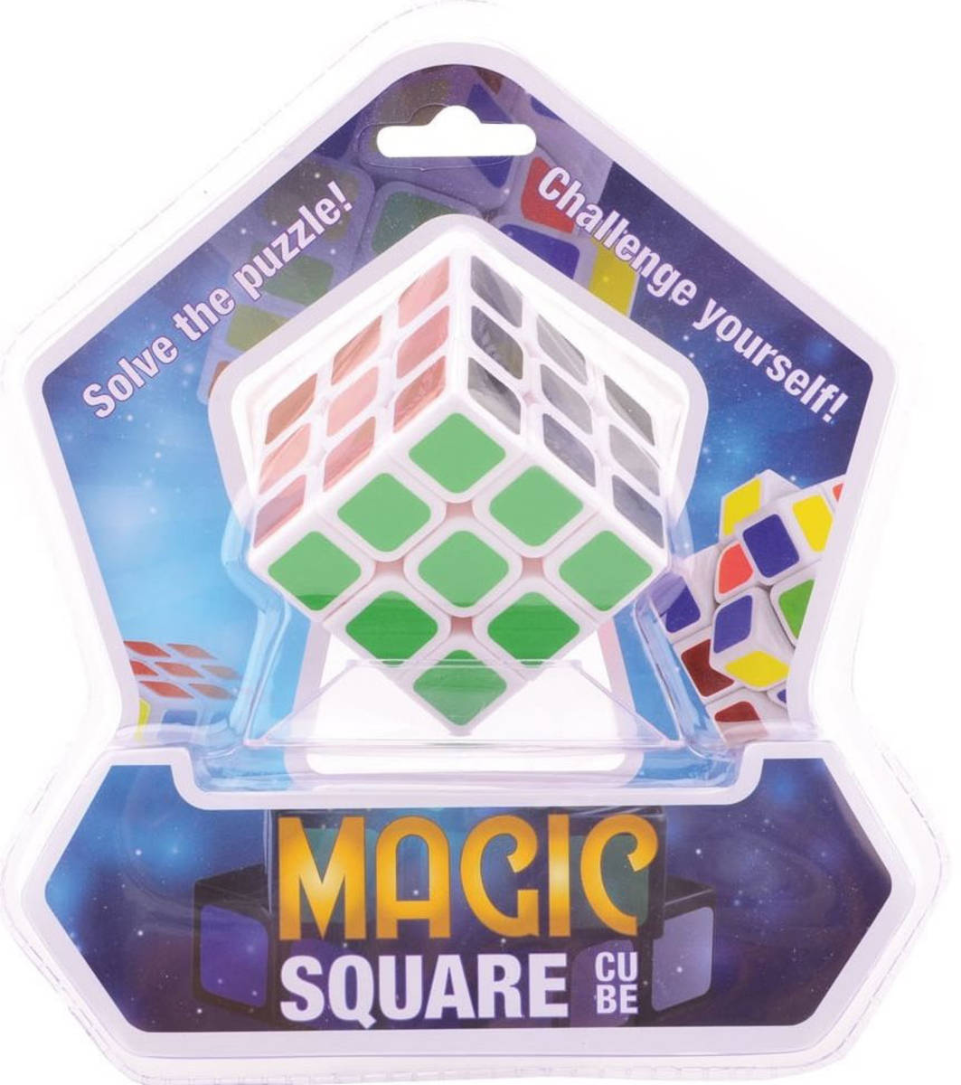 Hra hlavolam Magická kostka (Rubikova) 3x3 bílá plast