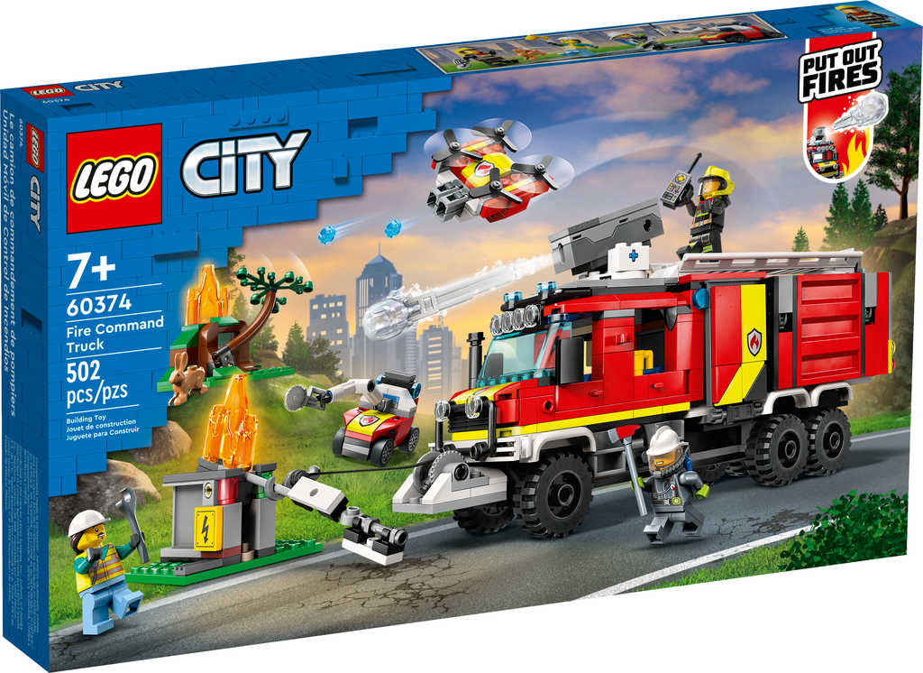 Fotografie LEGO CITY Velitelský vůz hasičů 60374 STAVEBNICE