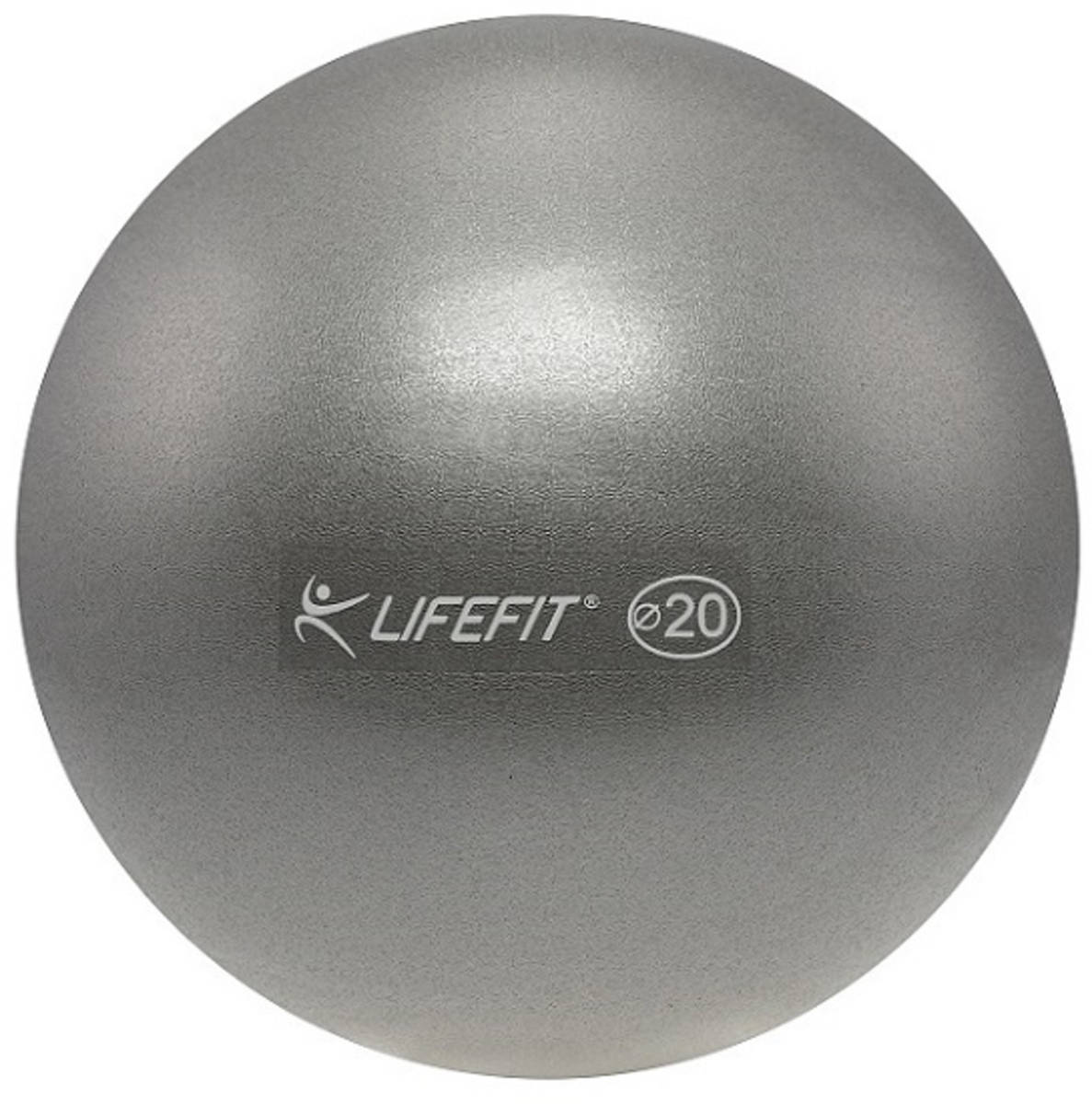 Míč gymnastický Lifefit Anti-Burst stříbrný 20cm balon rehabilitační do 100kg