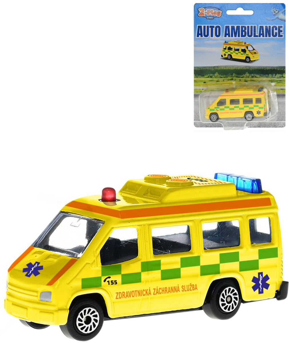 Fotografie Auto ambulance CZ 2-Play Traffic sanitní vůz na volný chod kov