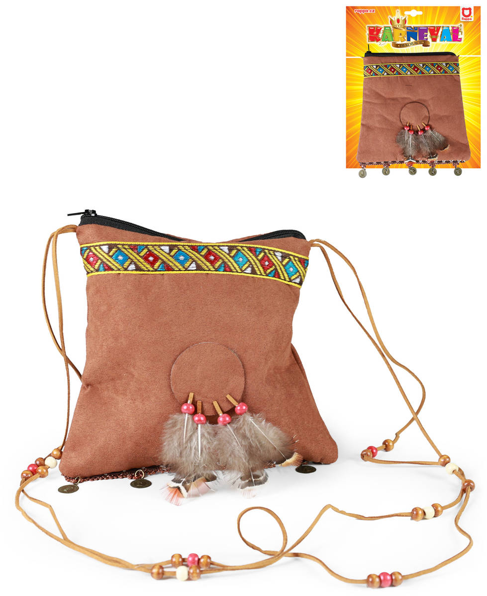 Fotografie KARNEVAL Indiánská taška na zip *KARNEVALOVÝ DOPLNĚK*