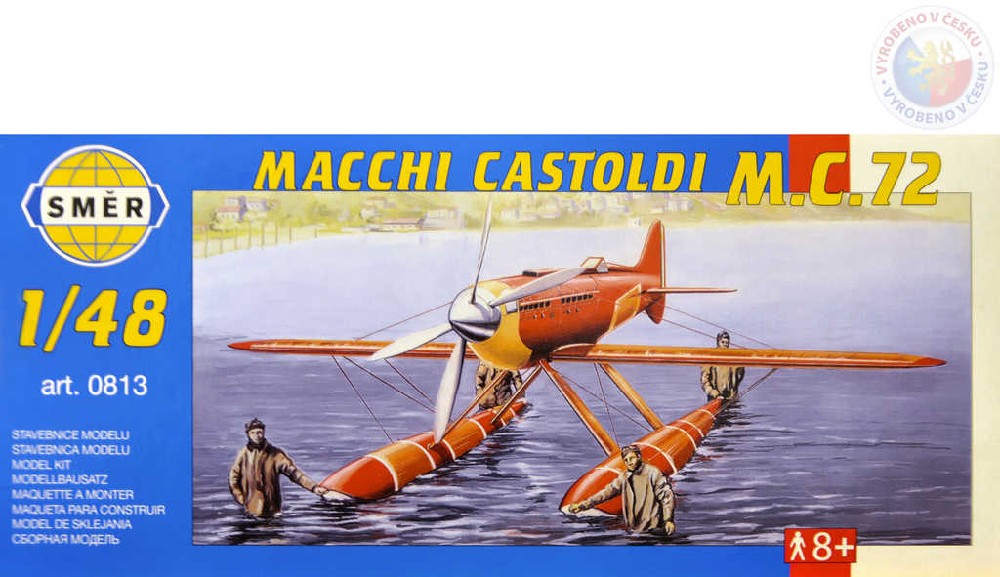 Fotografie Model Macchi Castoldi M.C.72 1:48 17,5x19cm v krabici 31x13,5x3,5cm
