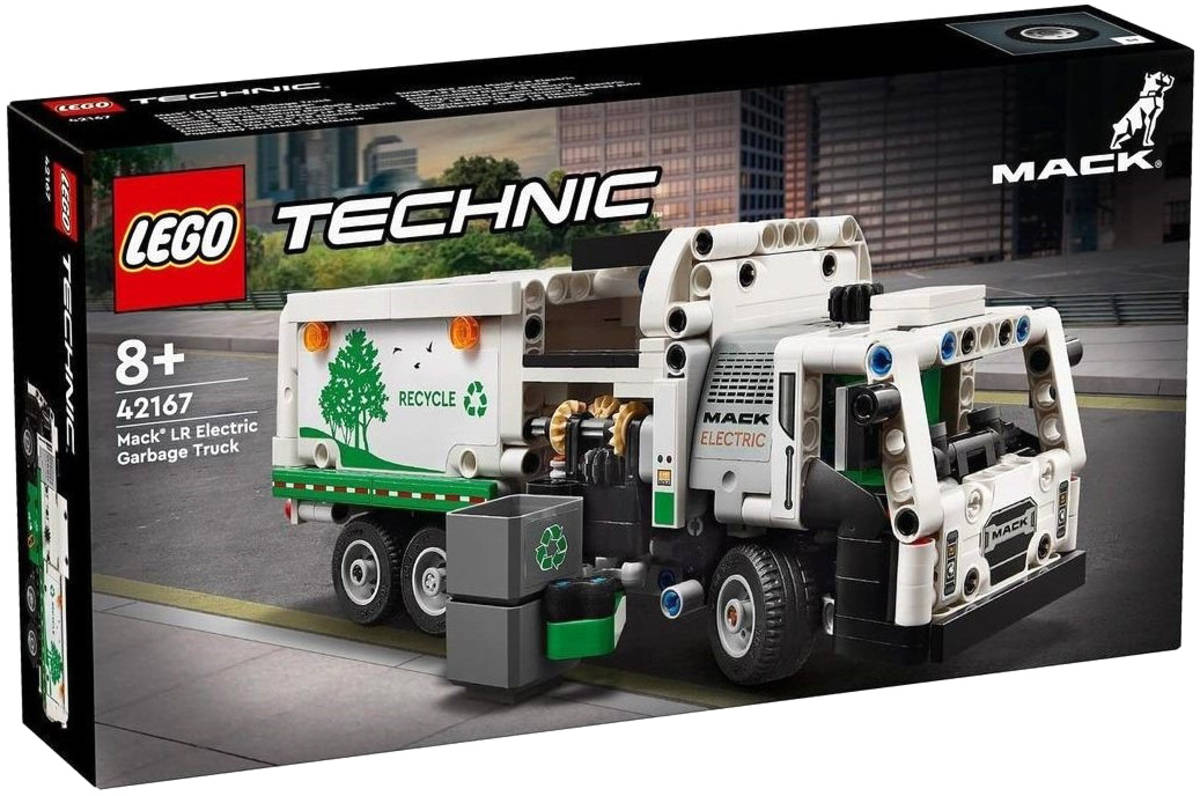 Fotografie LEGO TECHNIC Popelářský vůz Mack LR Electric 42167 STAVEBNICE