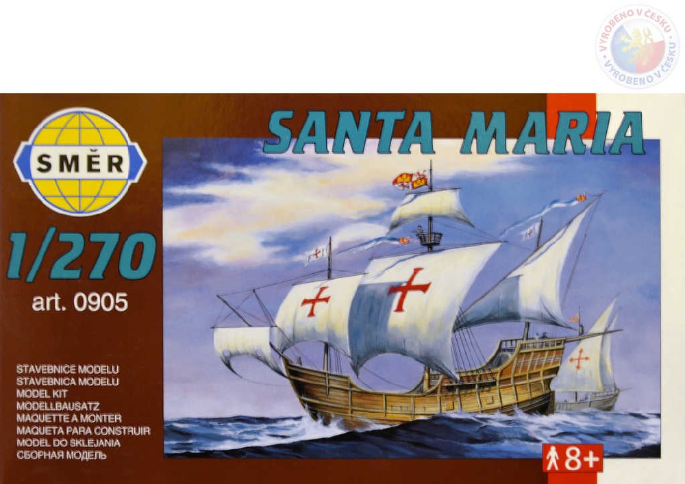Fotografie Model Santa Maria 1:270 12x15,2cm v krabici 25x14,5x4,5cm