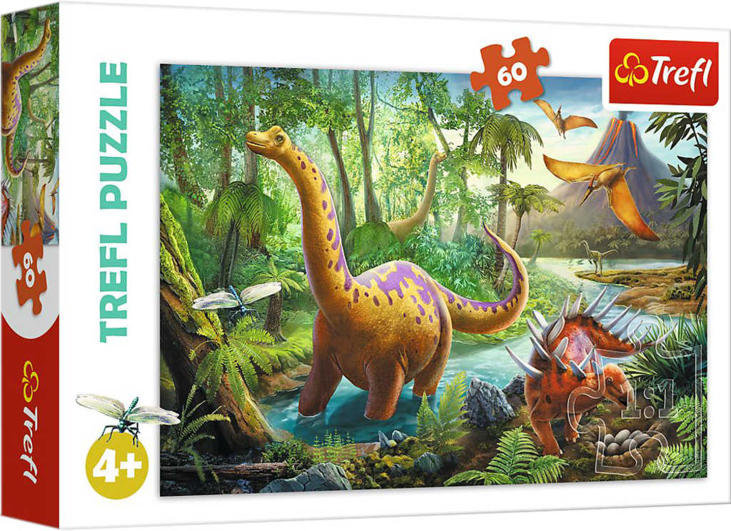 Fotografie Puzzle Dinosauři 33x22cm 60 dílků v krabici 21x14x4cm