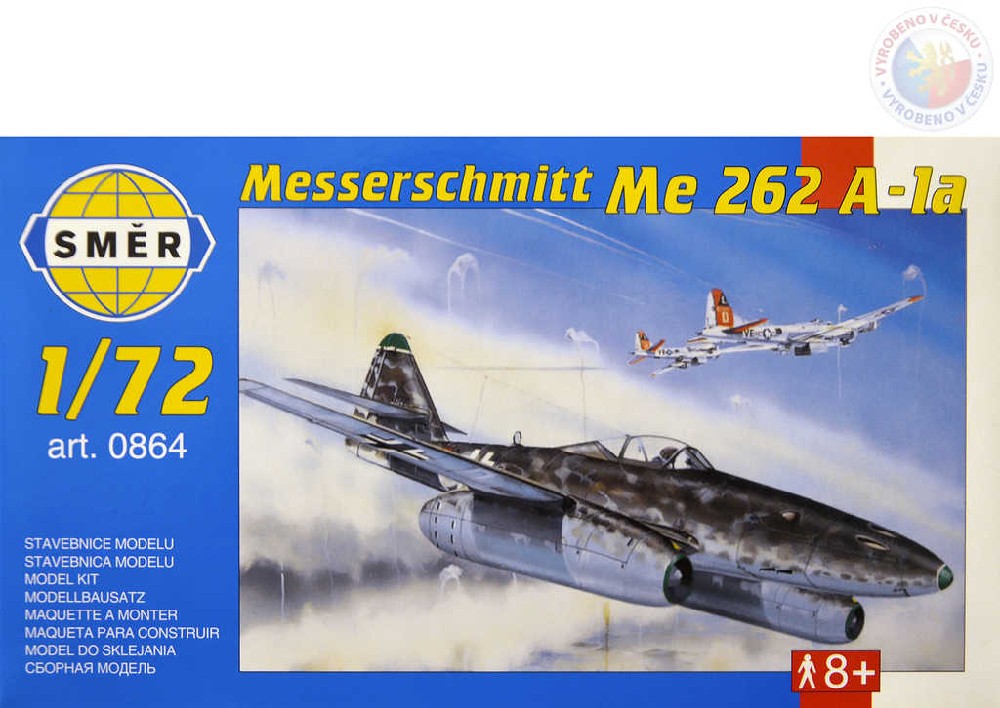 Fotografie SMĚR Model letadlo Messerschmitt Me 262A 1:72 (stavebnice letadla) Směr