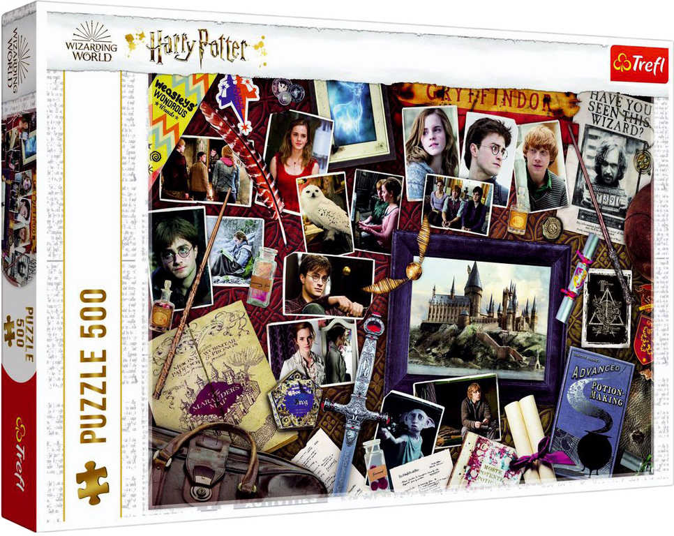 Fotografie Puzzle Harry Potter/Bradavické vzpomínky 500 dílků 48x34cm v krabici 40x27x4cm
