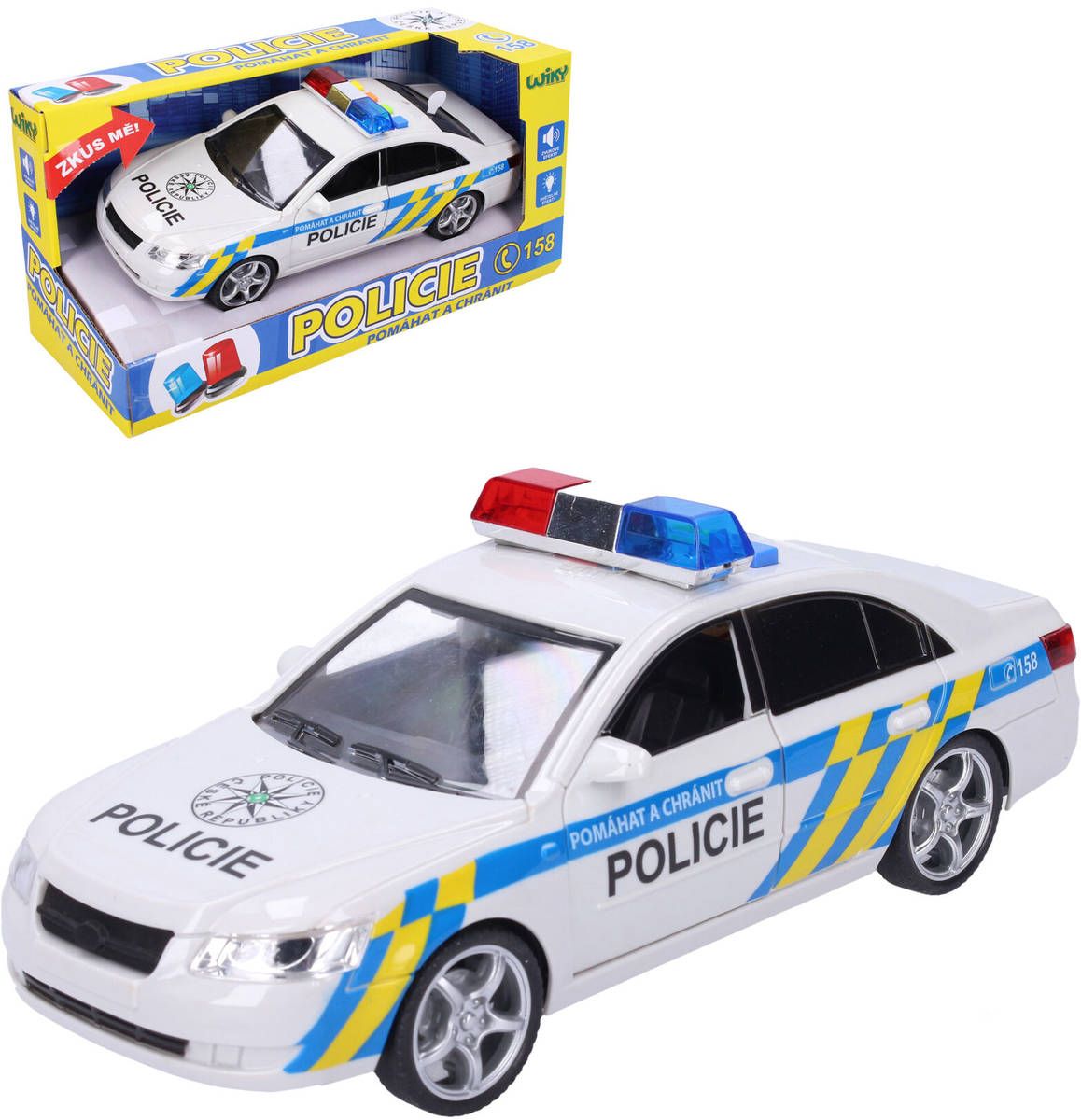 Auto policejní s efekty na baterie český design Policie CZ Světlo Zvuk