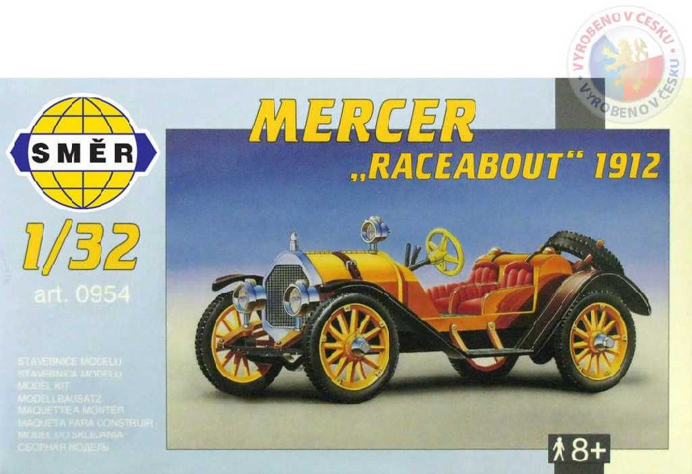 Fotografie Model Mercer Raceabout 1912 12,5x5,5cm v krabici 25x14,5x4,5cm