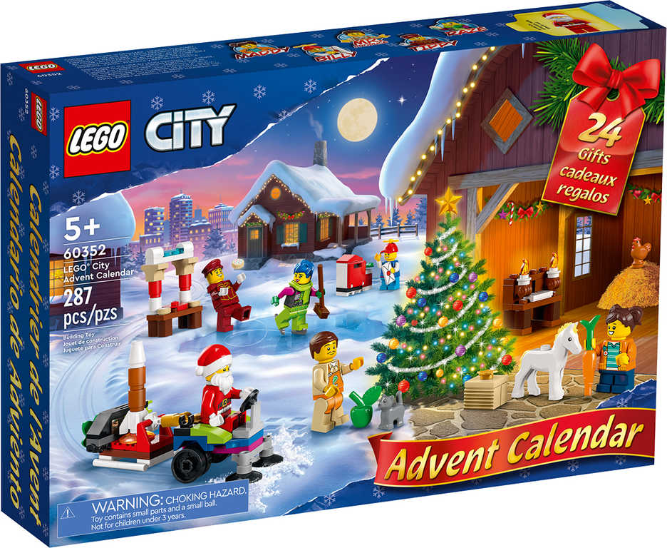Fotografie LEGO CITY Adventní kalendář rozkládací s herní plochou 60352
