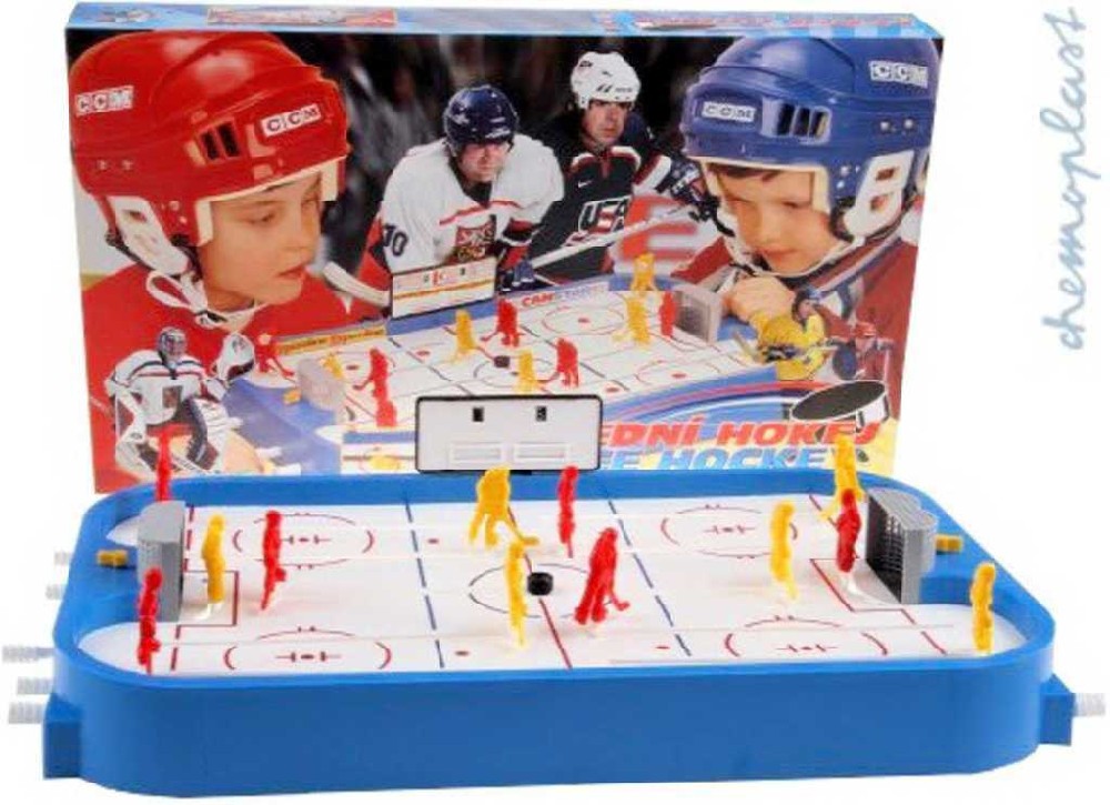 Fotografie Hokej společenská hra plast v krabici 53x30,5x7cm