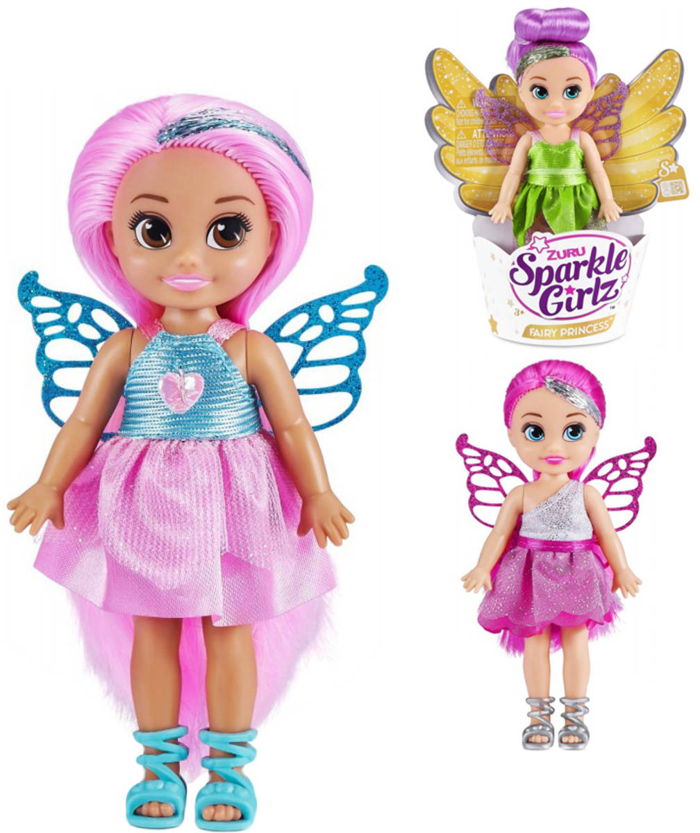 Sparkle Girlz Fairy Princess panenka s křídly víla malá v kornoutu 3 druhy