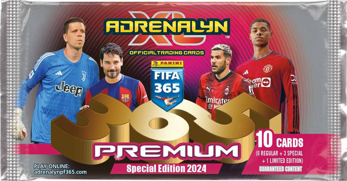 PANINI FIFA 365 23/24 Sběratelské karty Premium 10ks Adrenalyn XL booster