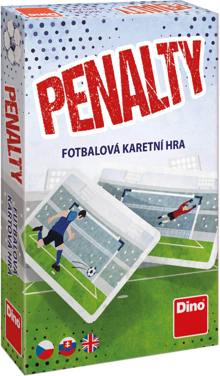 DINO Hra Penalty cestovní fotbalová karetní *SPOLEČENSKÉ HRY*