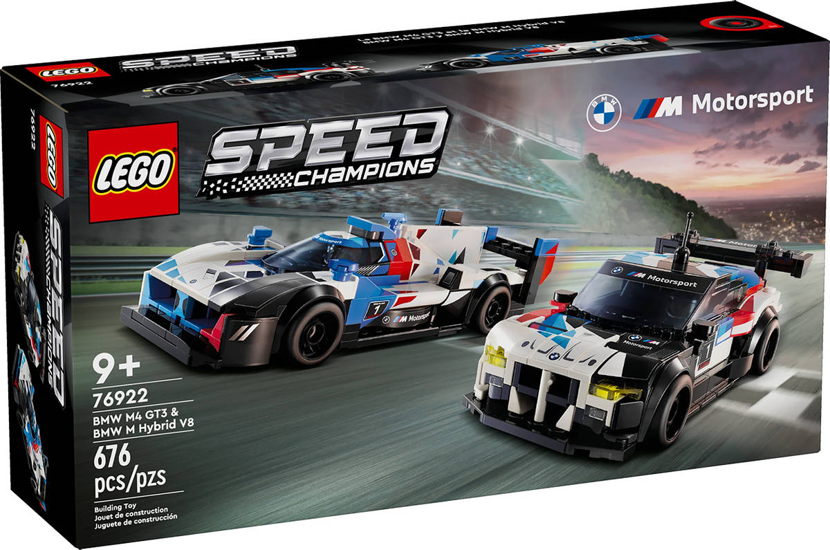 LEGO SPEED CHAMPIONS BMW M4 GT3 + BMW M Hybrid V8 76922 STAVEBNICE