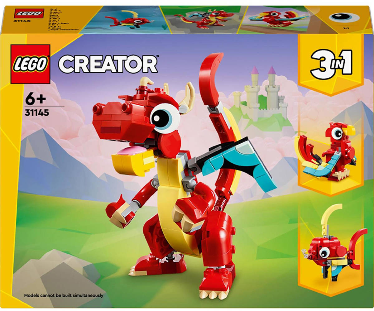 Fotografie LEGO CREATOR Červený drak 3v1 31145 STAVEBNICE