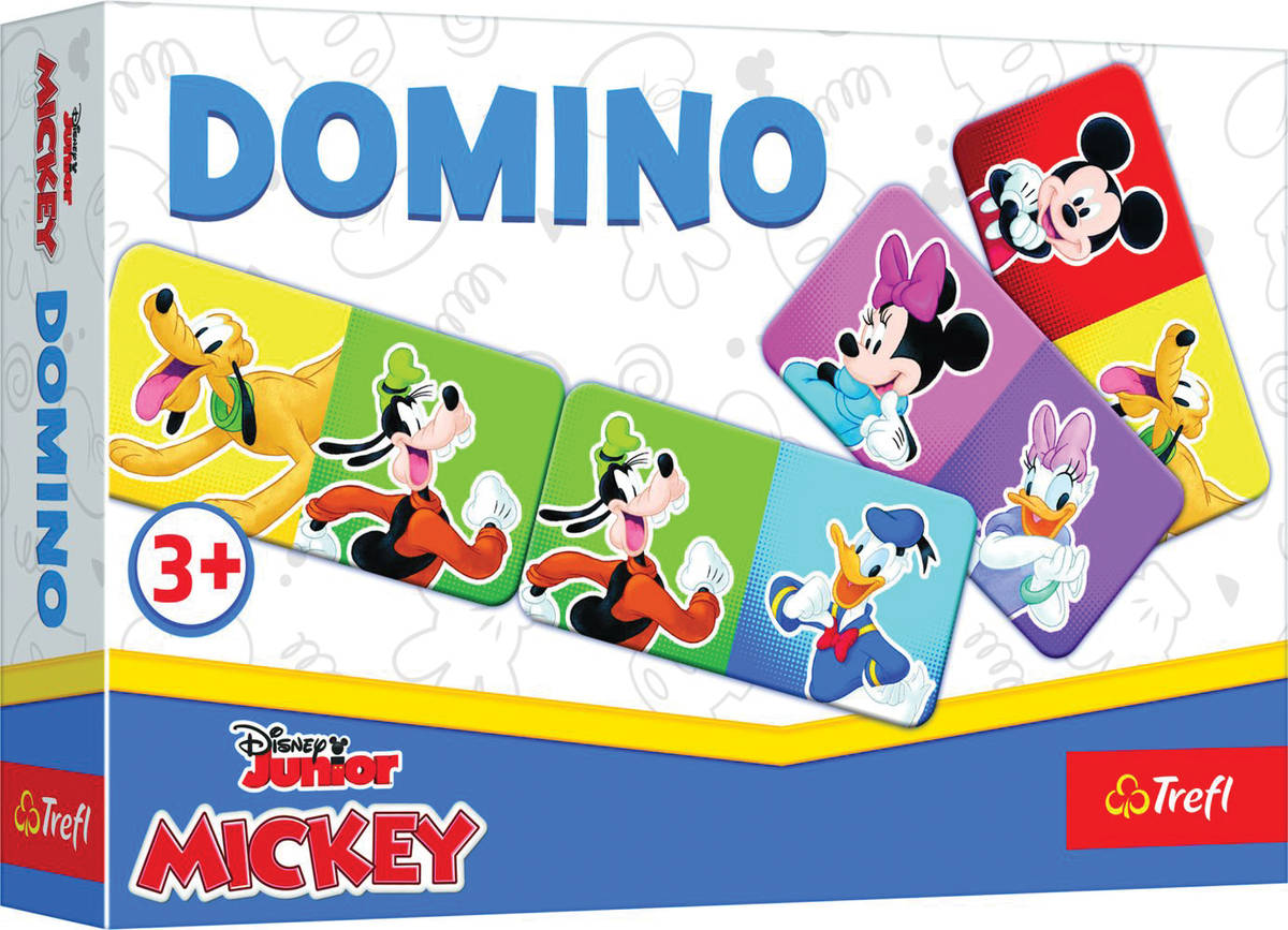 TREFL HRA Domino Mickey Mouse a přátelé 21 dílků karton *SPOLEČENSKÉ HRY*