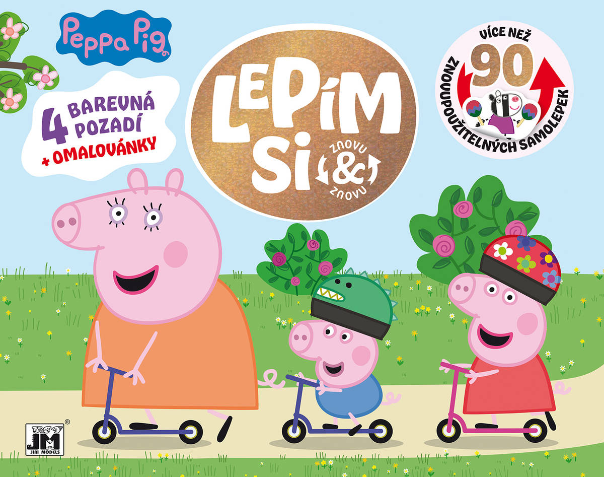 JIRI MODELS Lepím si znovu prasátko Peppa Pig zábava se samolepkami