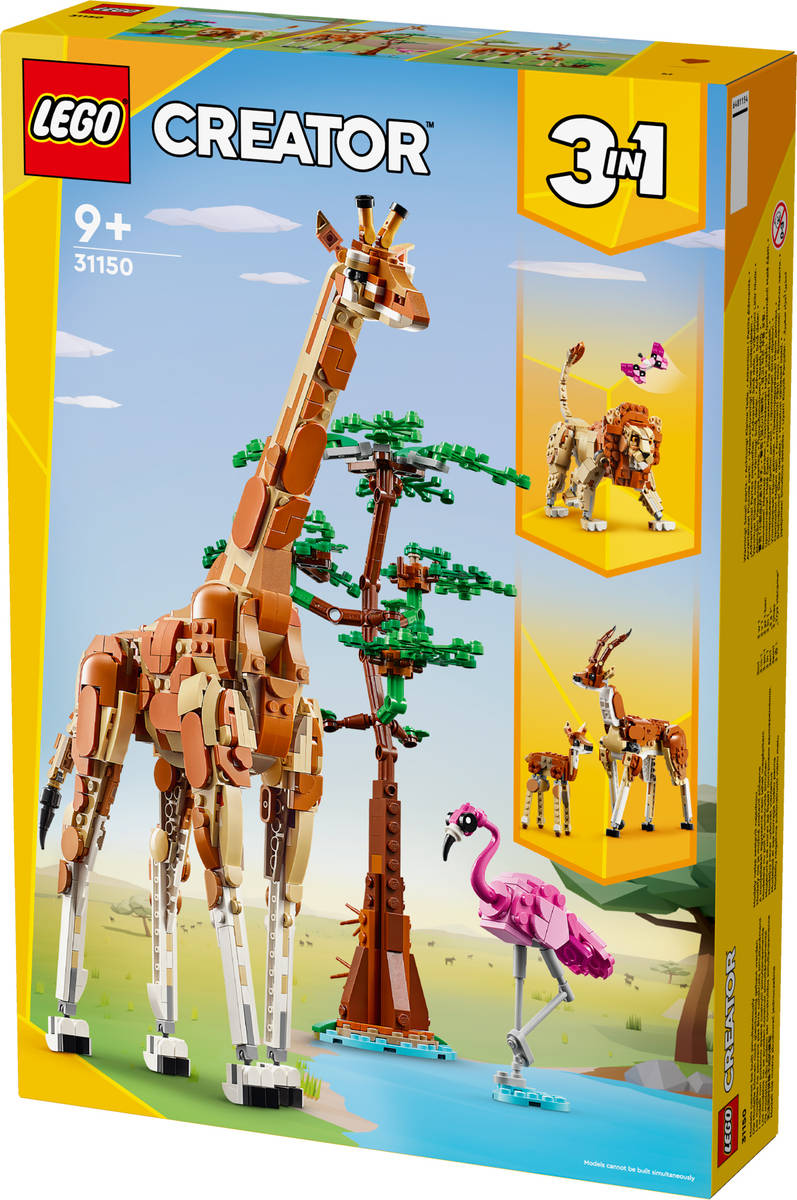 Fotografie LEGO CREATOR Divoká zvířata ze safari 3v1 31150 STAVEBNICE
