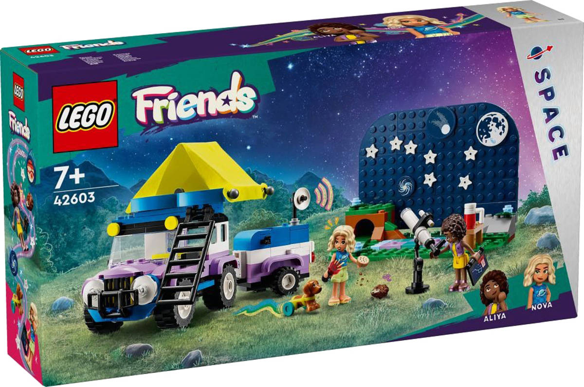 Fotografie LEGO FRIENDS Auto karavan na pozorování hvězd 42603 STAVEBNICE