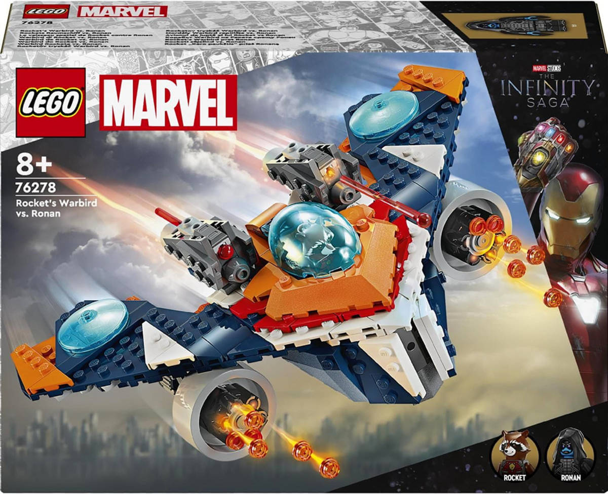 Fotografie LEGO MARVEL Rocketův tryskáč Warbird vs. Ronan 76278 STAVEBNICE
