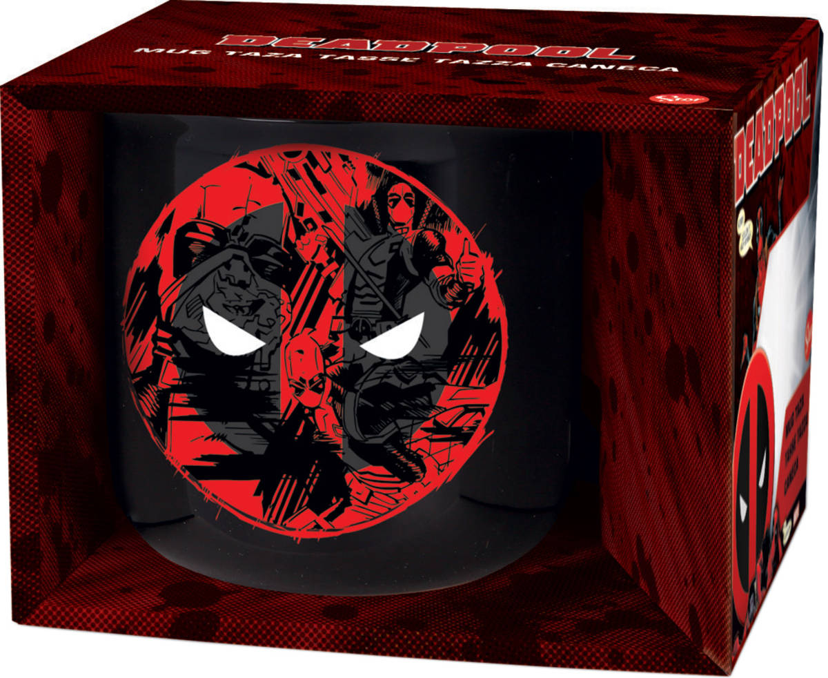 Fotografie Hrnek Marvel Deadpool 410ml keramický černý dárkový box