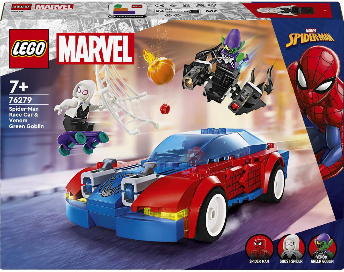Fotografie LEGO MARVEL Spidermanovo auto a Venom Zelený goblin 76279 STAVEBNICE
