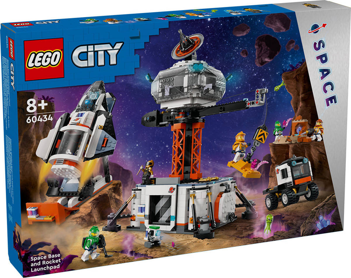 Fotografie LEGO CITY Vesmírná základna a startovací rampa 60434 STAVEBNICE