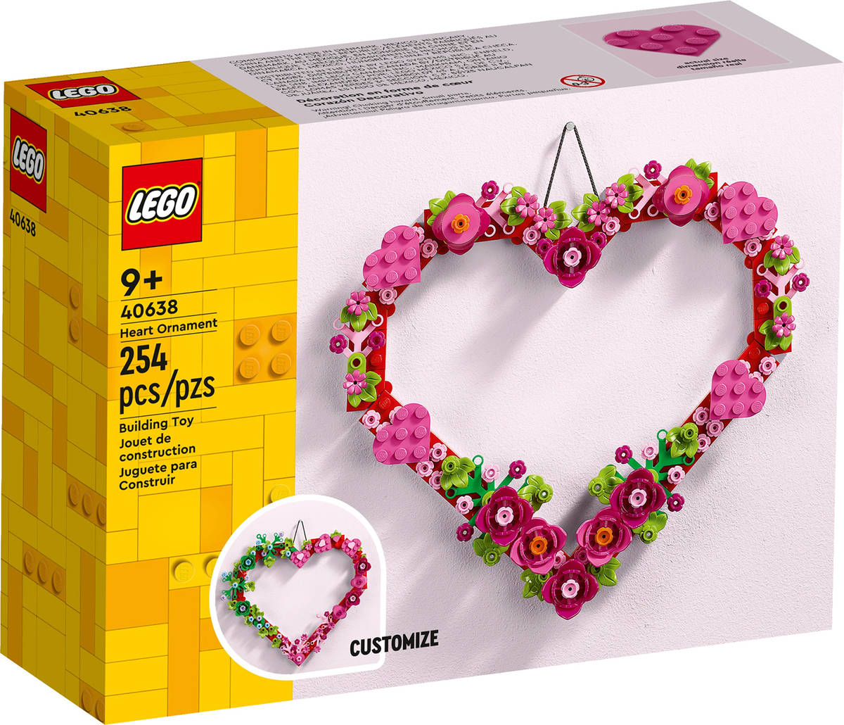 Fotografie LEGO CREATOR Ozdoba ve tvaru srdce 40638 STAVEBNICE
