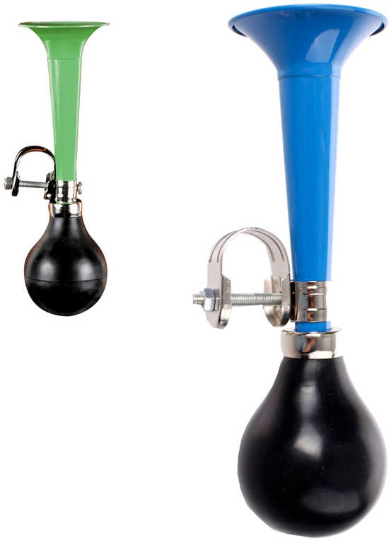 Fotografie Trumpetka na kolo 18cm kovový klakson různé barvy
