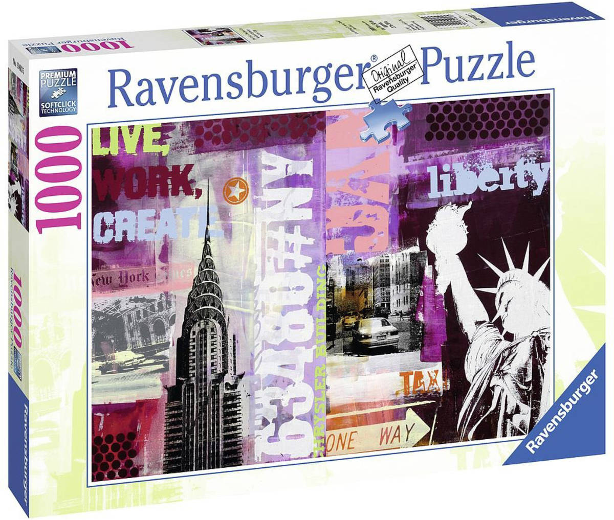 Fotografie RAVENSBURGER Puzzle New York koláž 1000 dílků 70x50cm skládačka