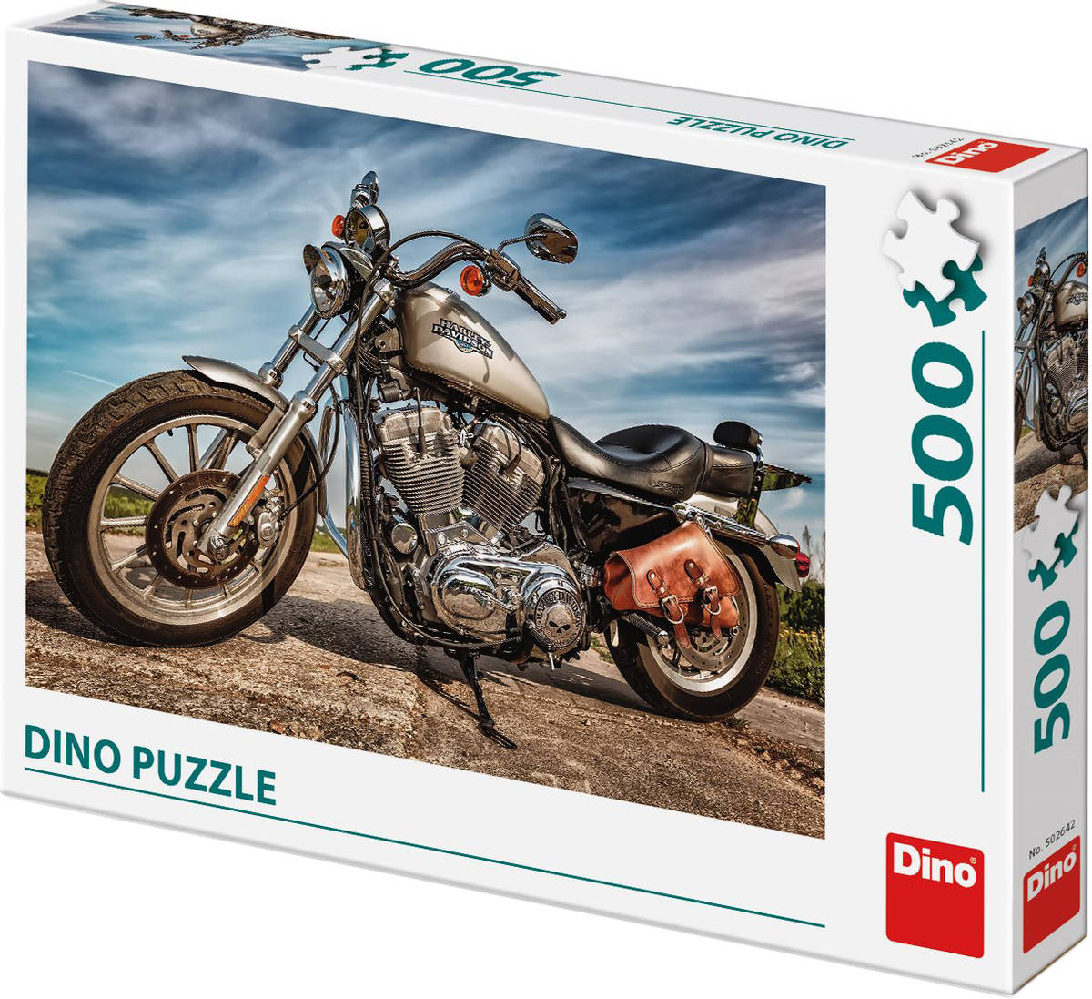 Fotografie DINO Puzzle Harley Davidson 47x33cm foto skládačka 500 dílků v krabici