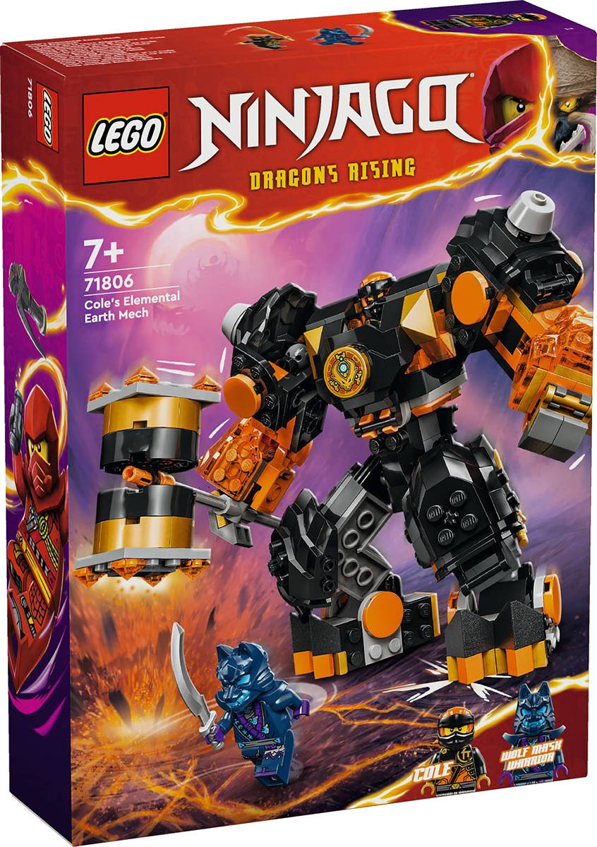 Fotografie LEGO NINJAGO Coleův živelný zemský robot 71806 STAVEBNICE