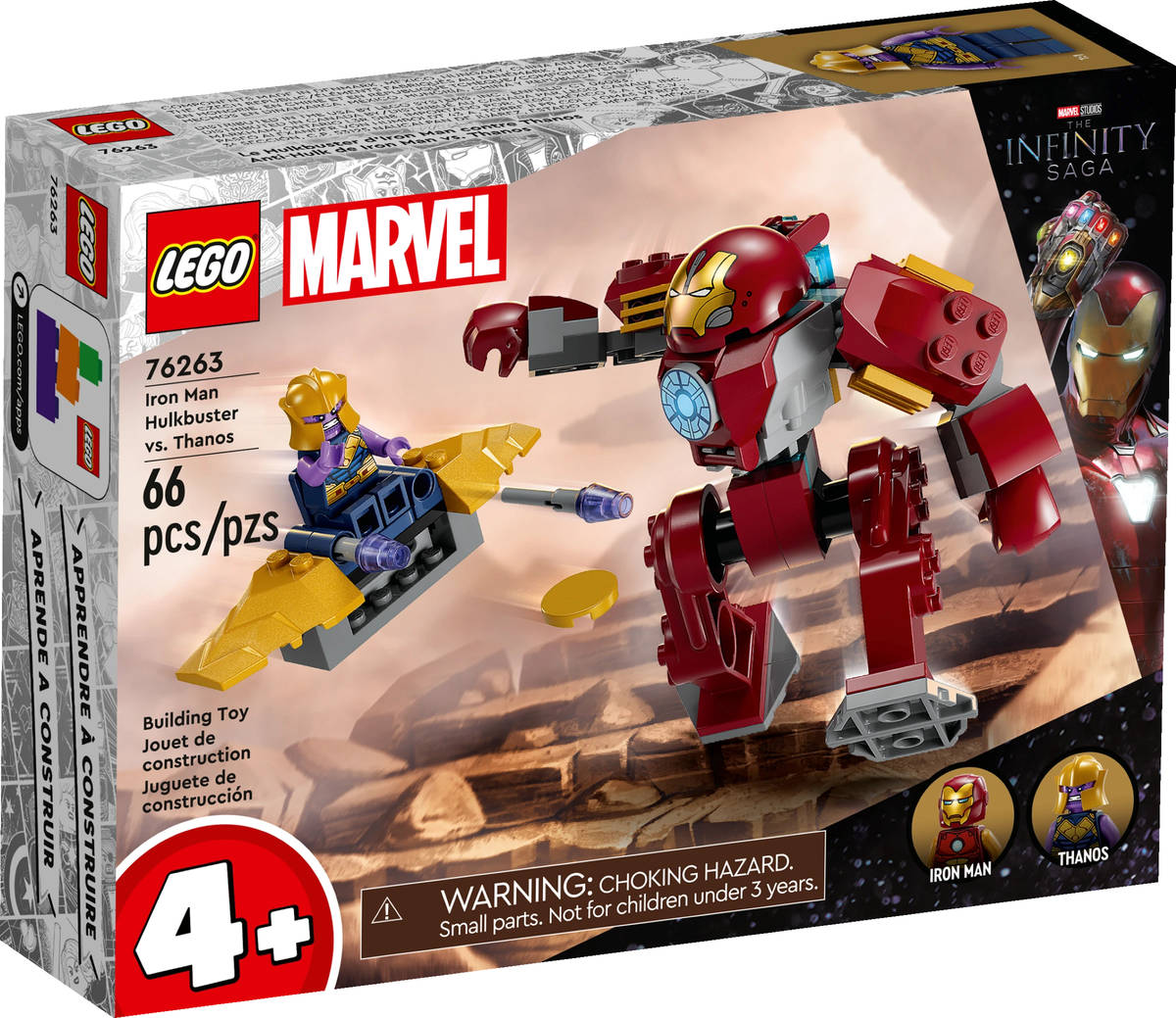 Fotografie LEGO MARVEL Iron Man Hulkbuster vs. Thanos 76263 STAVEBNICE