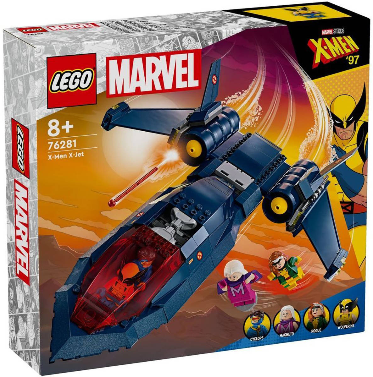 Fotografie LEGO MARVEL Tryskáč X-Men X-Jet 76281 STAVEBNICE