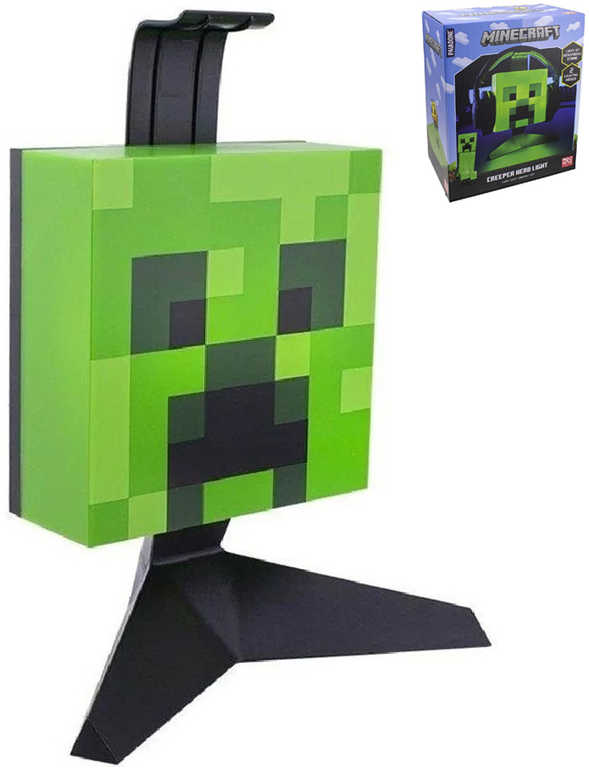 Fotografie Světlo Creeper (Minecraft) lampička držák na sluchátka 2v1 na baterie Světlo