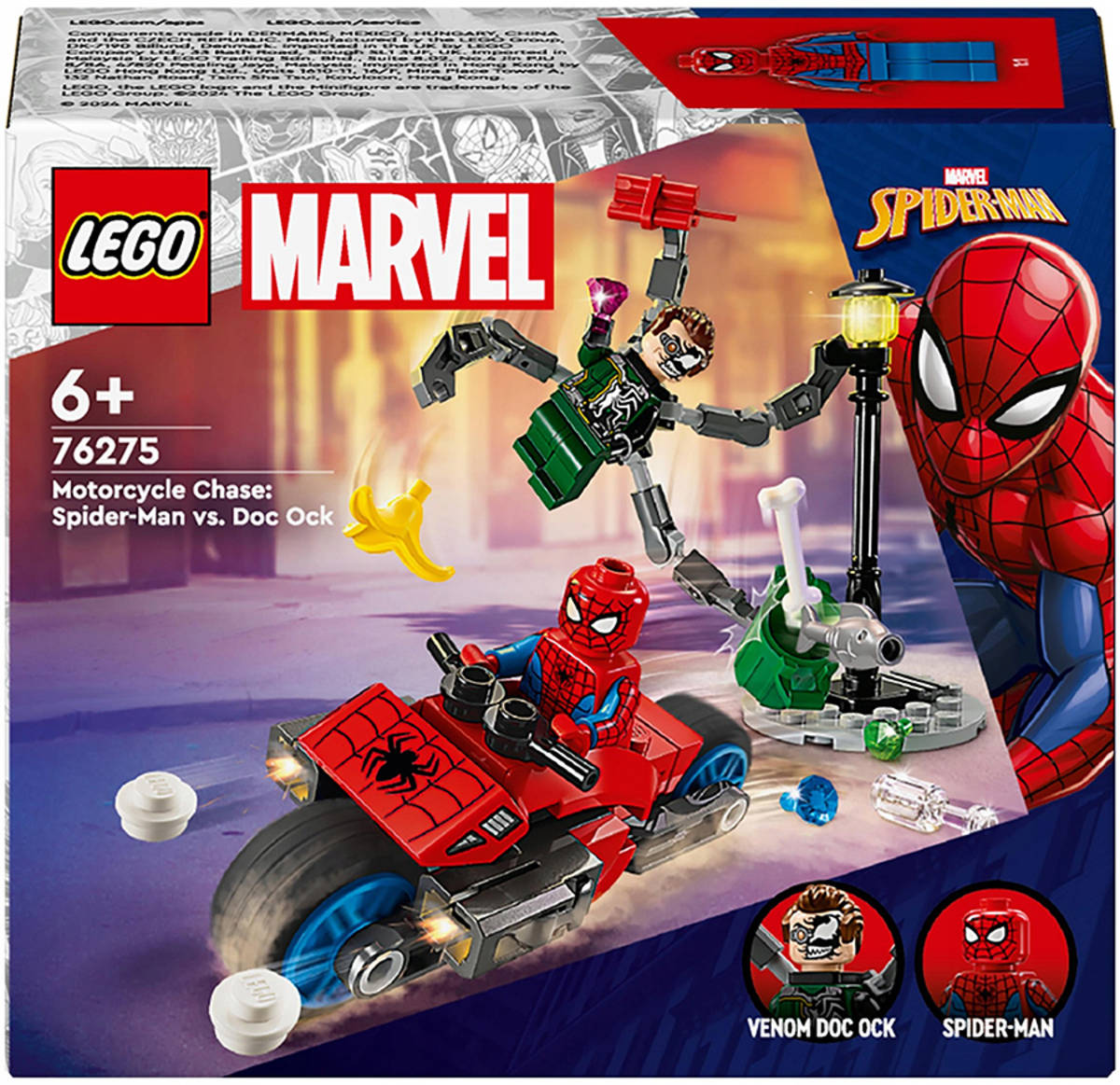 Fotografie LEGO MARVEL Honička na motorce: Spiderman vs. Doc Ock 76275 STAVEBNICE