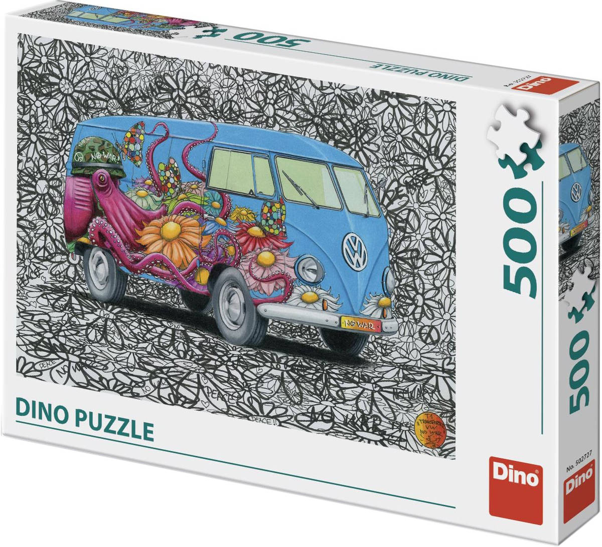 Fotografie DINO Puzzle Hippies VW 47x33cm skládačka 500 dílků v krabici
