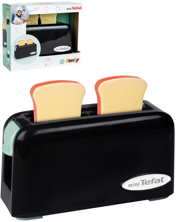 SMOBY Toaster Mini Tefal Express dětský set topinkovač + toustový chléb 2ks