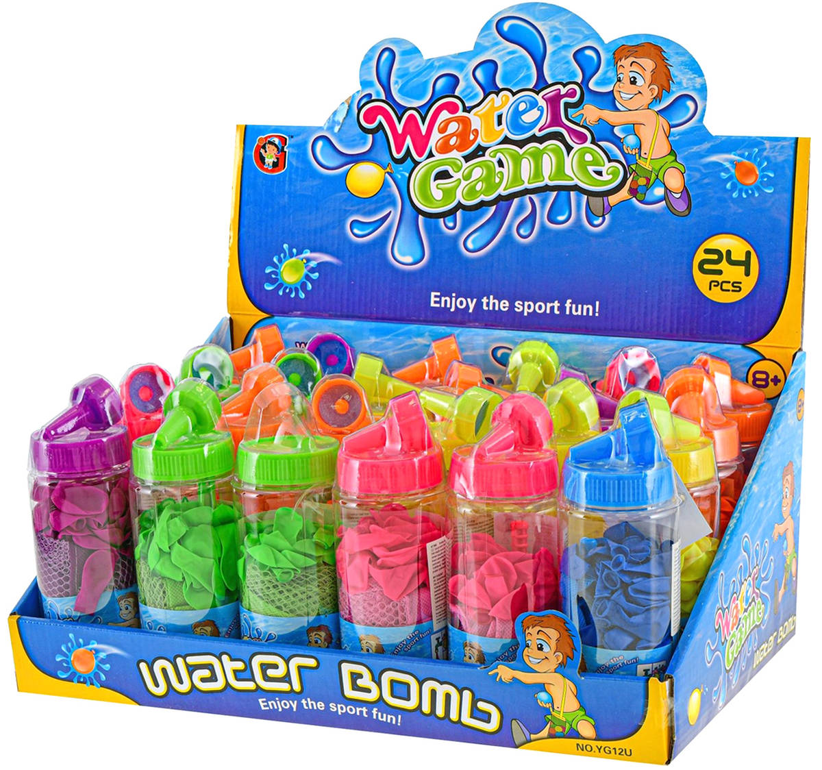 MAC TOYS Vodní bomby barevné balónky na vodu set v dóze 6 barev