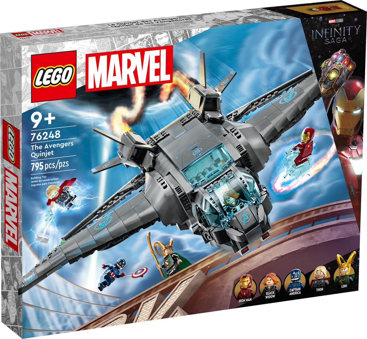 Fotografie LEGO MARVEL Stíhačka Avengers Quinjet 76248 STAVEBNICE