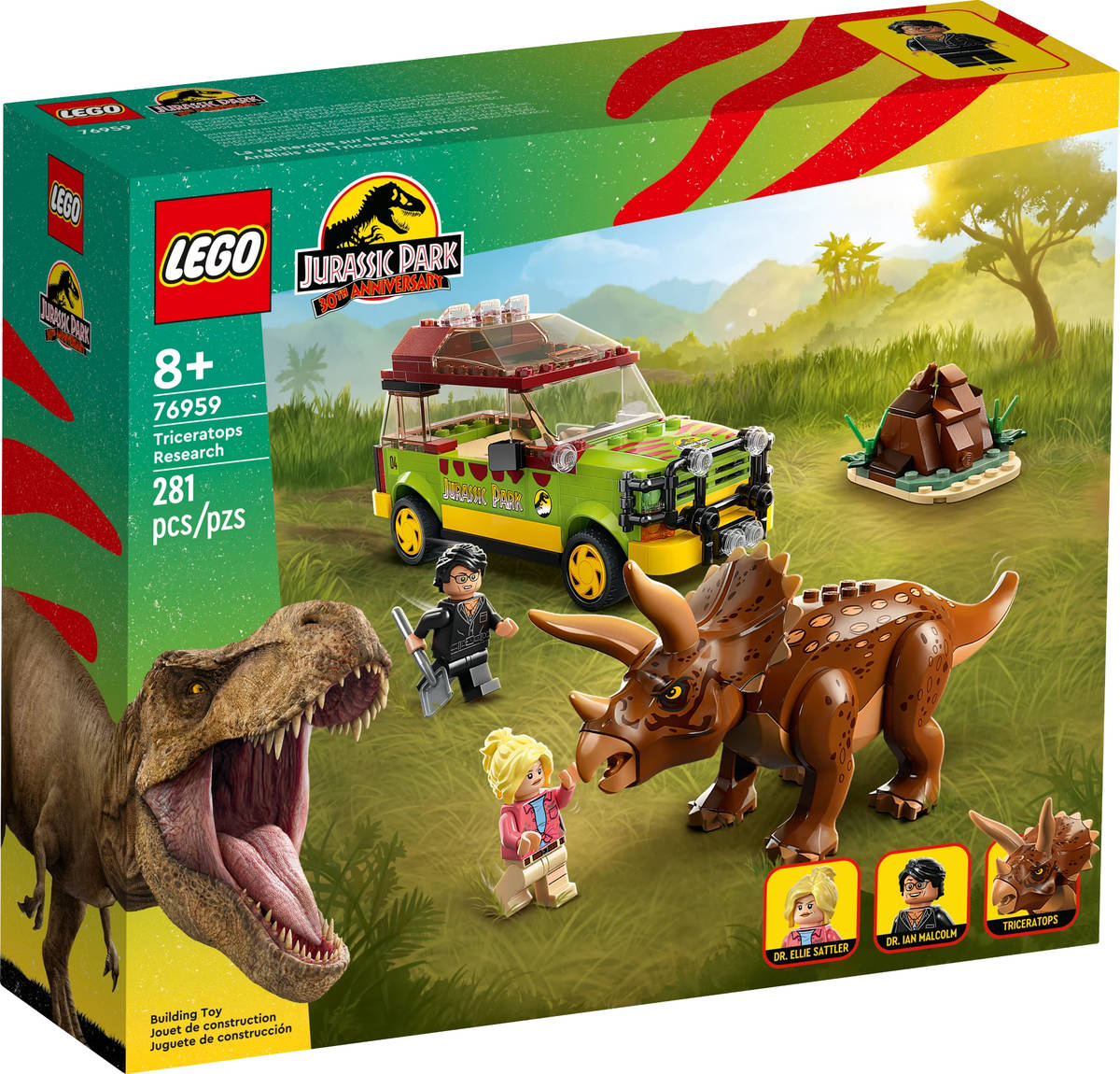 LEGO JURASSIC WORLD Zkoumání triceratopse 76959 STAVEBNICE