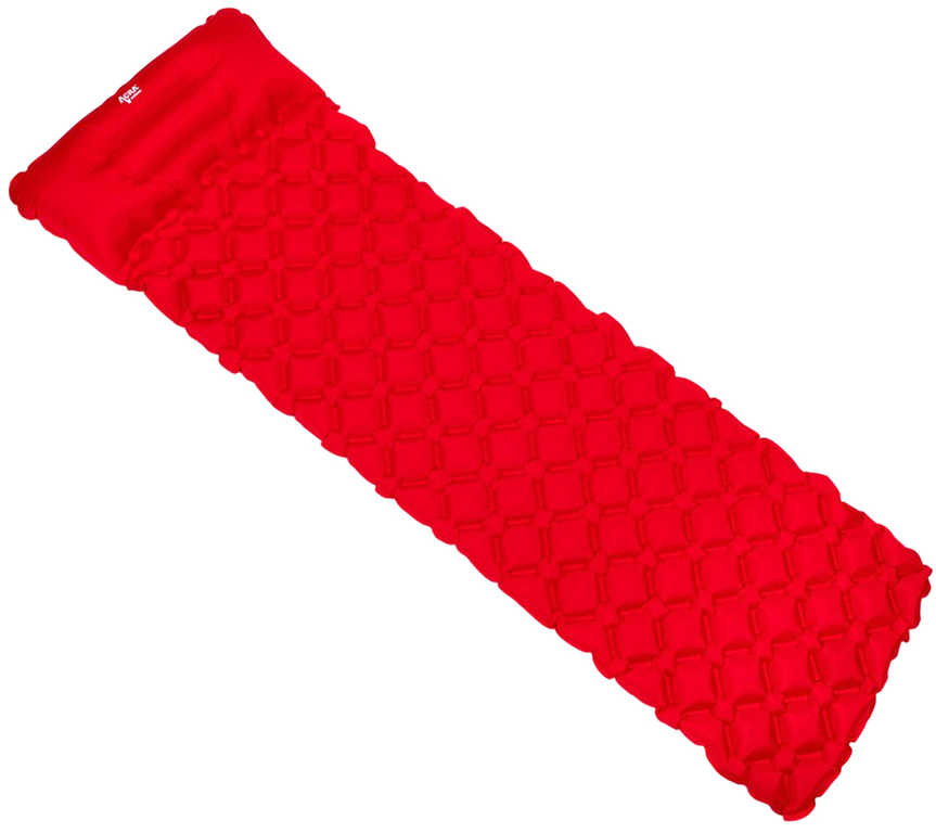 ACRA Karimatka nafukovací s polštářkem 188x55cm Červená matrace