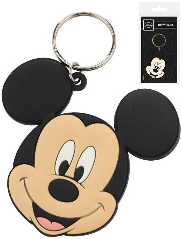 Fotografie Klíčenka dětská Disney myšák Mickey Mouse 6cm přívěsek na klíče guma